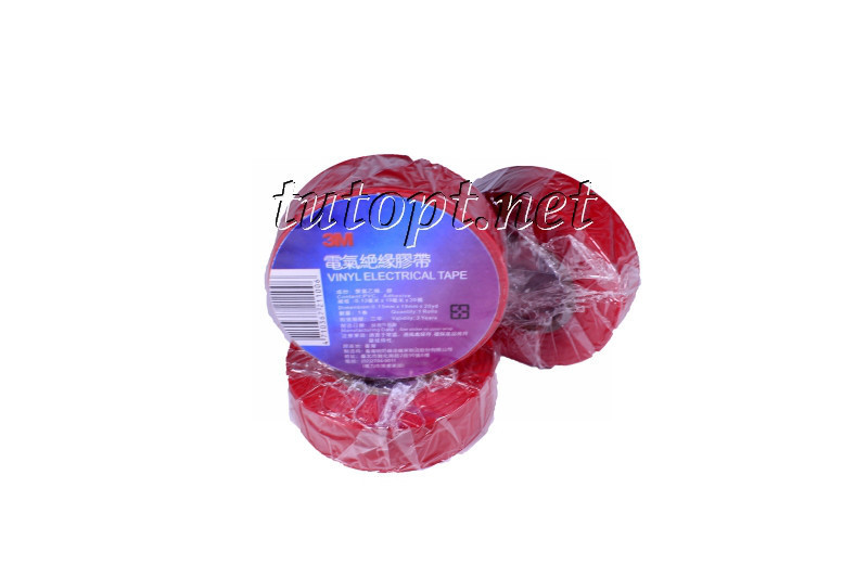 Ізоляційна стрічка 3М / 19м червона Дніпро - фото 2