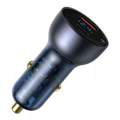 Зарядний пристрій Baseus USB + USB-C QC3.0 65W Particular Digital Display gray (CCKX-C0G) Вінниця