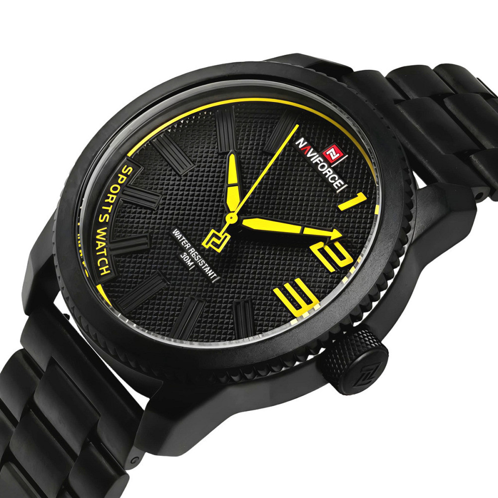 Часы мужские наручные Naviforce Kvantum Black Steel (2 ремешка) Винница - изображение 1