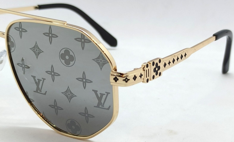 Брендові окуляри унісекс сірі дзеркальні з лого бренда на лінзах. Київ - фото 6