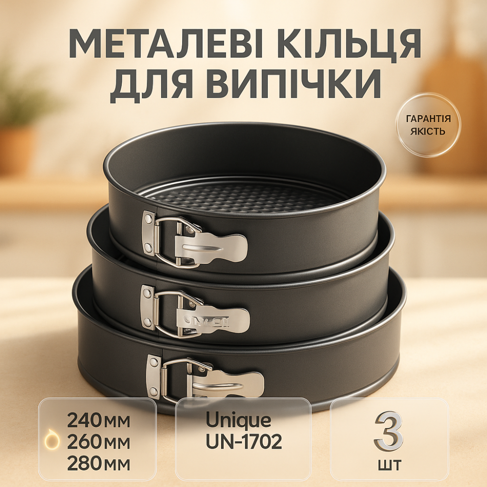 Набір кілець для випічки, Металеві форми для торта Форма деко кругла випічки QM-53 Київ - фото 18