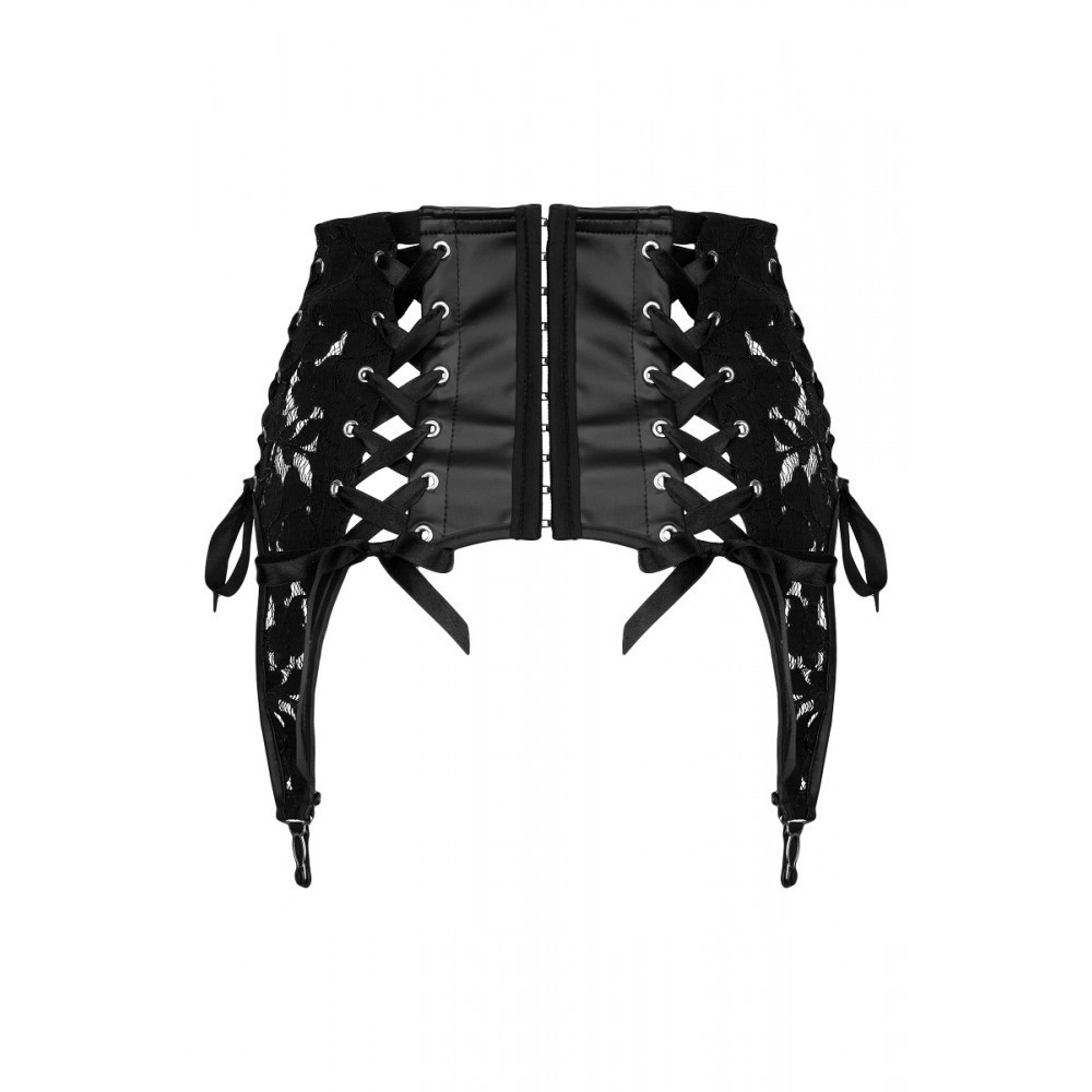 Пояс для чулок спандекс+гипюр F143 Noir Handmade S Sex Aura Киев - изображение 5