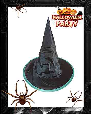 Шляпа детская Ведьмы без рисунка для Хэллоуина 7-10 лет черный Киев