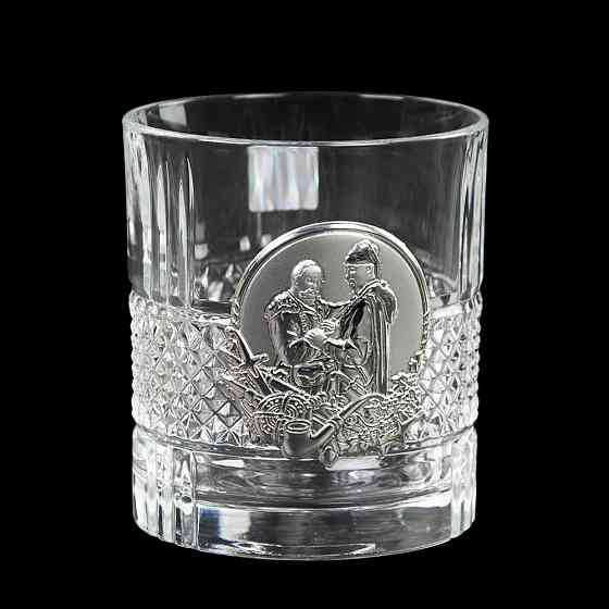 Набор бокалов для виски Козаки Boss Crystal (6 бокалов) хрусталь декорирован серебром Киев