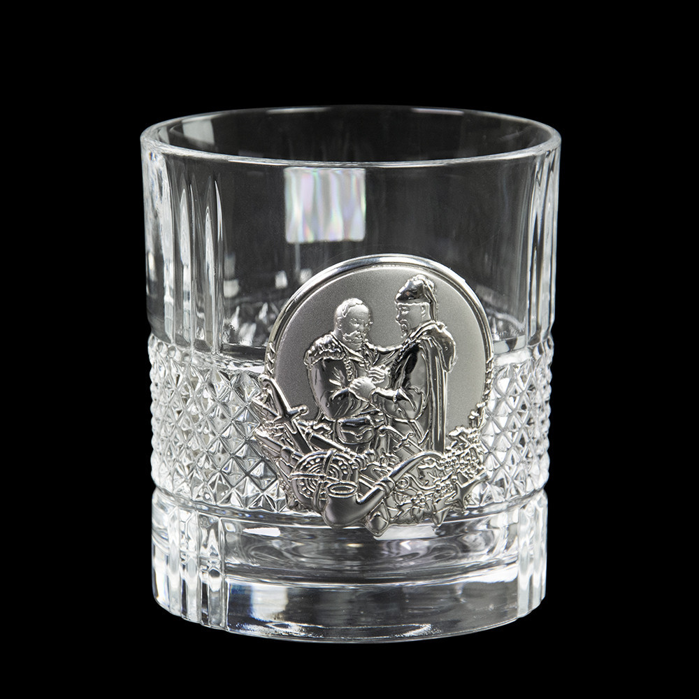 Набор бокалов для виски Козаки Boss Crystal (6 бокалов) хрусталь декорирован серебром Киев - изображение 6