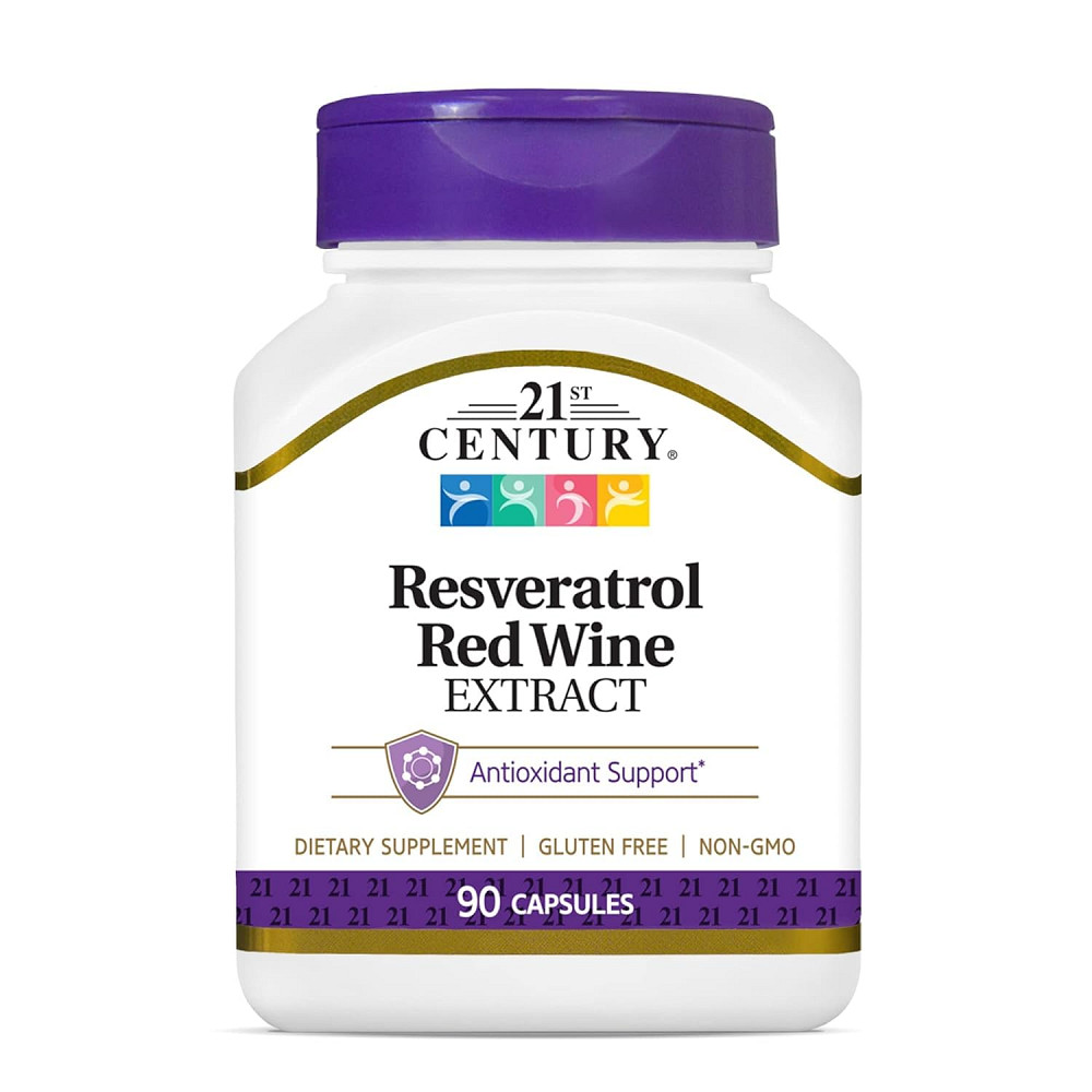 Ресвератрол 21st Century Resveratrol Red Wine Extract 90 Capsules Луцьк - фото 1