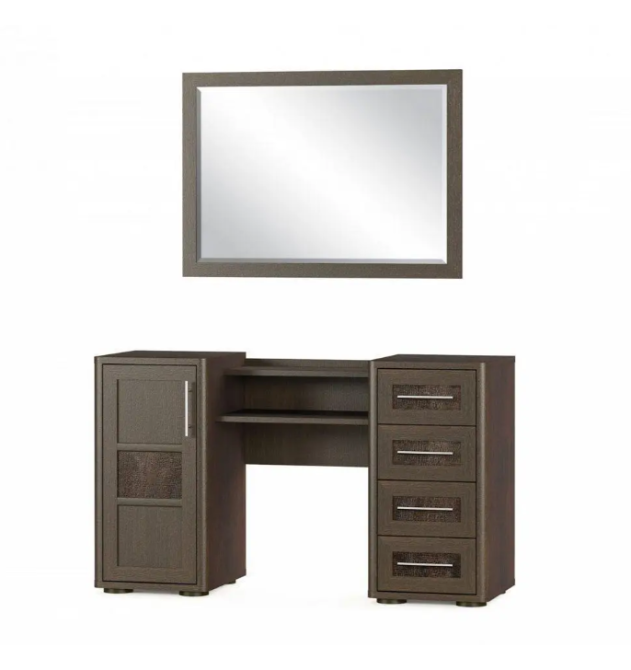 Туалетка 1Д4Ш Токіо венге + Дзеркало Токіо венге (комплект) Львів - фото 1