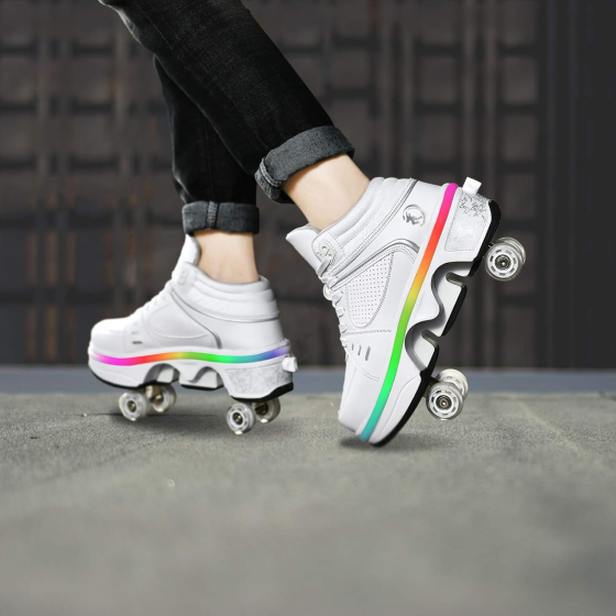 Роликові кросівки, кросівки на колесах з підсвіткою Deformation Roller Skates Луцк
