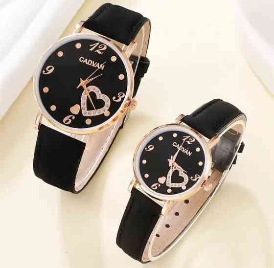 Подарочный набор для мужчин и женщин: 2парные часы с 2 оригин браслетами- диам. 4см, длин 23см, шир. рем. 2см Киев