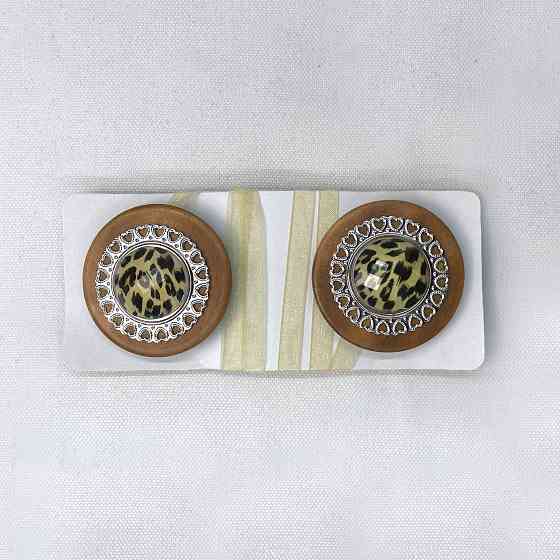 Магніти для штор і гардин Карпати набір 2 шт Коричневий з сріблястим (81-148) Київ