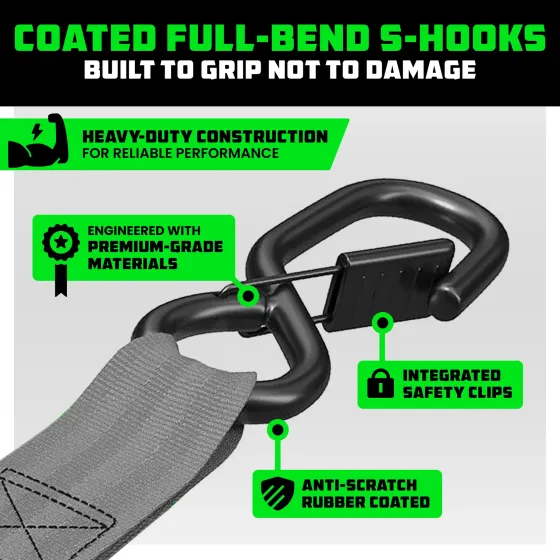 Комплект транспортних висувних ременів Rhino USA з тріскачкою Луцк