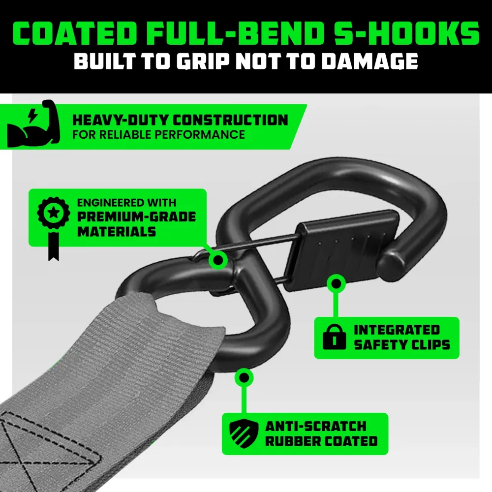 Комплект транспортних висувних ременів Rhino USA з тріскачкою Луцьк - фото 3