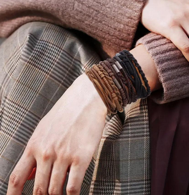 Набор резинок-браслетов в стиле бохо Женские резинки для волос, аксессуары, подарок, 20 шт. Киев - изображение 5