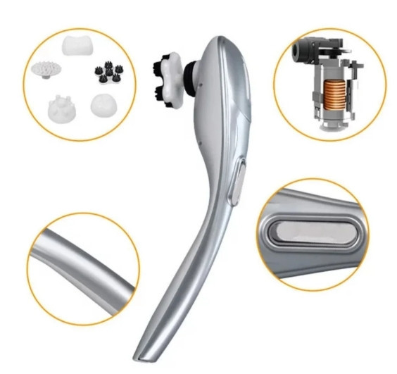 Ручний масажер 701-В для шиї, спини і тіла (5 насадок) Київ - фото 4