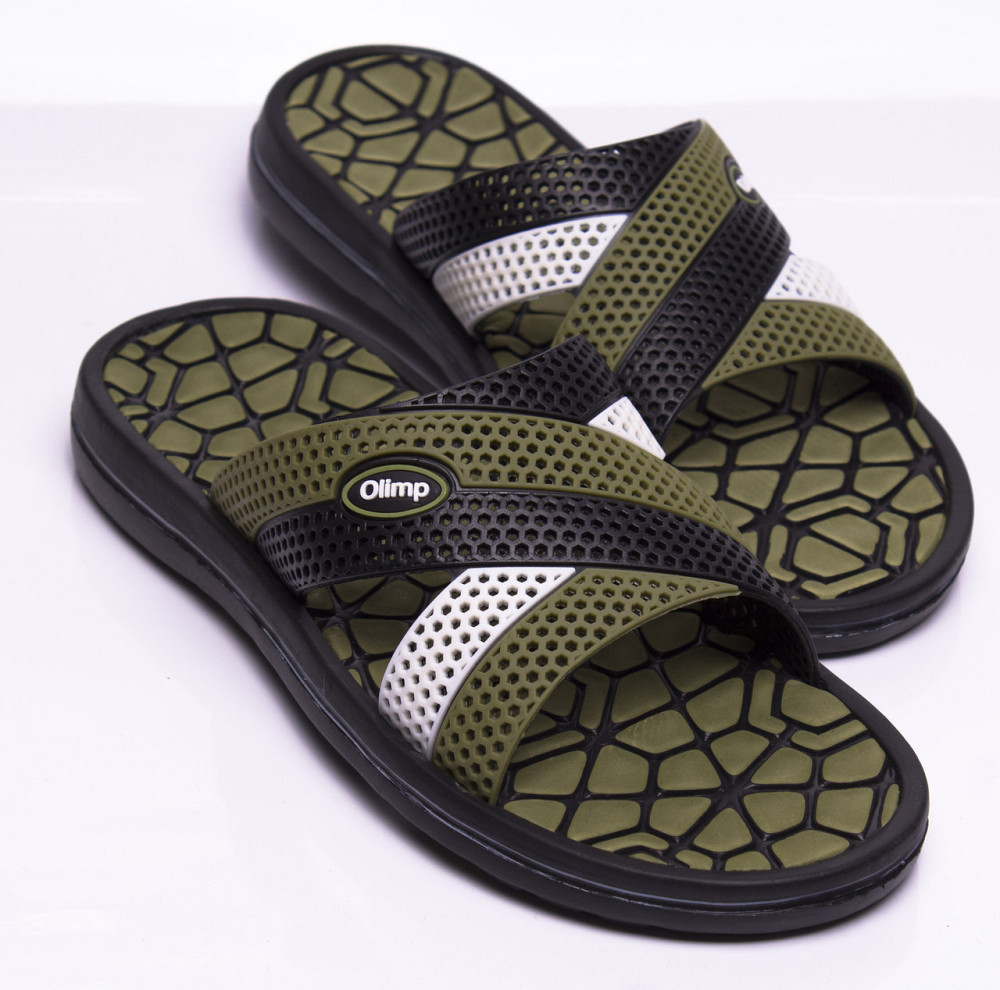 Шлепанцы мужские хаки Olip сеточка летние прочные Одесса - изображение 12