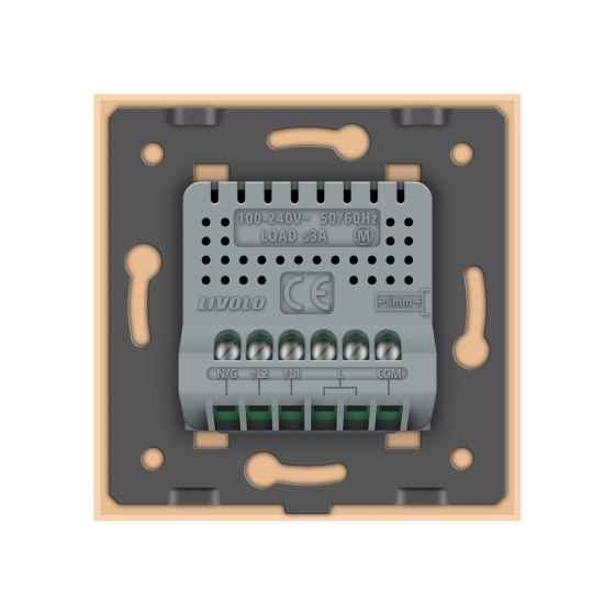 LIVOLO Розумний сенсорний вимикач для ролет LIVOLO золотий матове скло Коломия