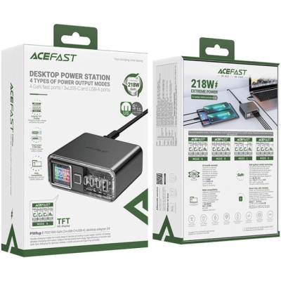 Зарядное устройство Acefast 4xUSB 218W (3xUSB-C + USB-A) Gan Z4 Fast Charger (6974316282587) Винница - изображение 9