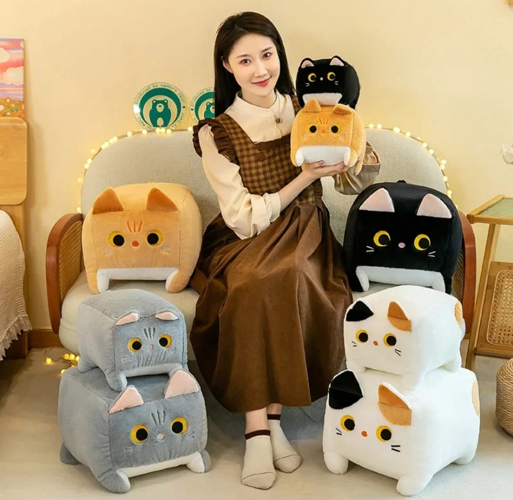 ПЛЮШЕВАЯ ПОДУШКА 20см ТАЛИСМИН КВАДРАТНЫЙ КУДЛ КОТ КОТЕНКА 20 СМ Киев - изображение 2