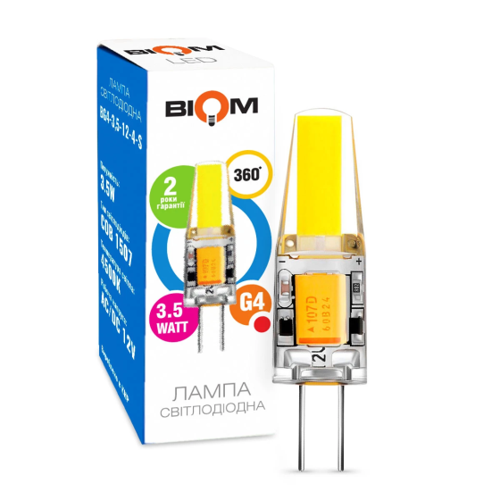 Лампа Biom G4 3.5W 1507 4500K AC/DC12V Харьков