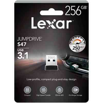 USB флеш накопитель Lexar 256GB S47 USB 2.0 (LJDS47-256ABBK) Винница