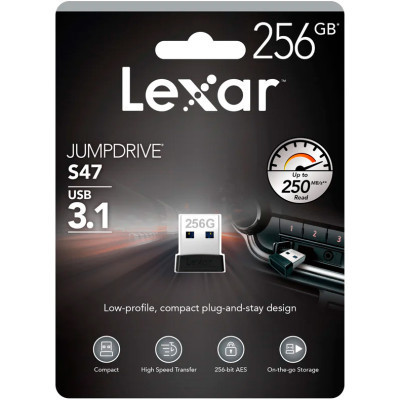 USB флеш накопитель Lexar 256GB S47 USB 2.0 (LJDS47-256ABBK) Винница - изображение 4