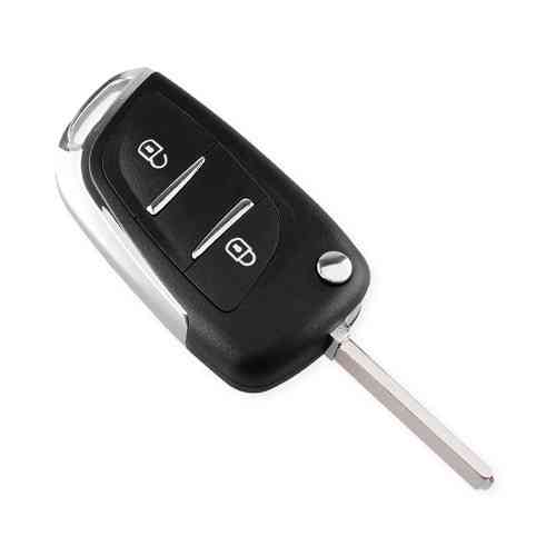 Выкидной ключ Peugeot, корпус под чип, 2 кнопки DKT0269, VA2, новый корпус автоключа Киев