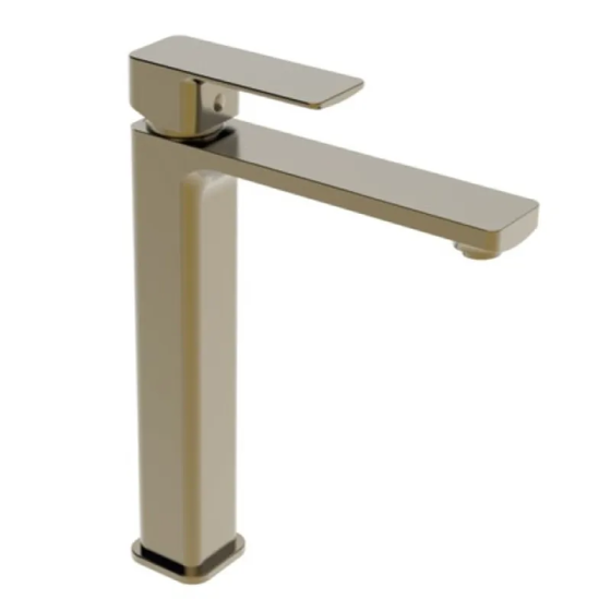 Высокий смеситель для умывальника Haiba KUBUS 001 (HIGH) Brushed Gold HB9623 Харьков