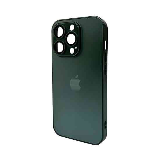 Чохол для смартфона AG Glass Matt Frame Color Logo for Apple iPhone 15 Pro Cangling Green Киев