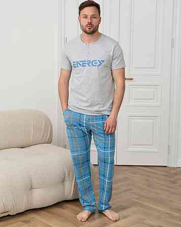 Чоловіча піжама зі штанами в карту — Energy Tom John 93463 M Київ