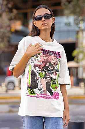 Футболка для мальчика аниме Зенлесс Зоне Зеро Николе оверсайз (рост от 165 до 180 ) Черний AnimeJ0929m Днепр