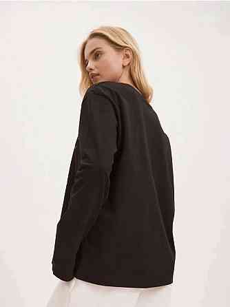 Жіночий лонгслів оверсайз із накатом "MY WISH LIST" турецький кулір Чорний Одеса