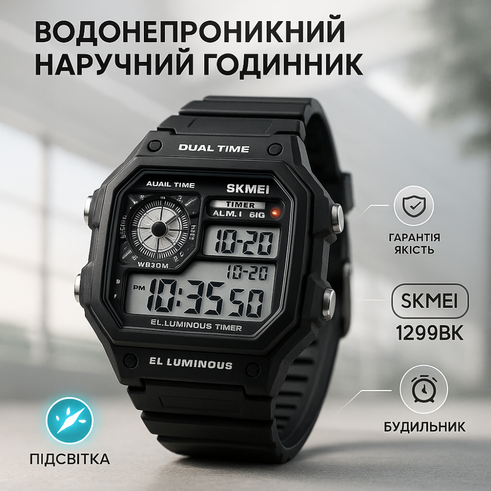 Годинник для походу SKMEI, Годинник для риболовлі та походу Хороший наручний чоловічий BX-94 Львів - фото 15
