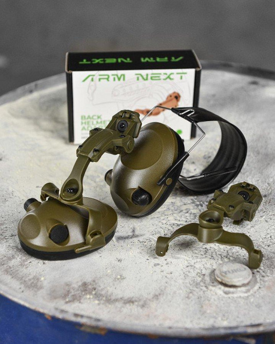 Тактические активные наушники комплект S6 крепление на шлем каску чебурашка Одесса - изображение 1