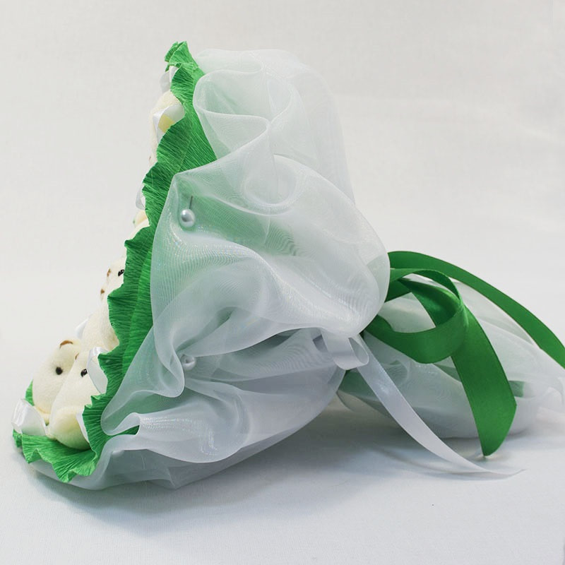 Букет з іграшок Ведмедики смарагдовий 5352IT з 9ю іграшками Вінниця - фото 2