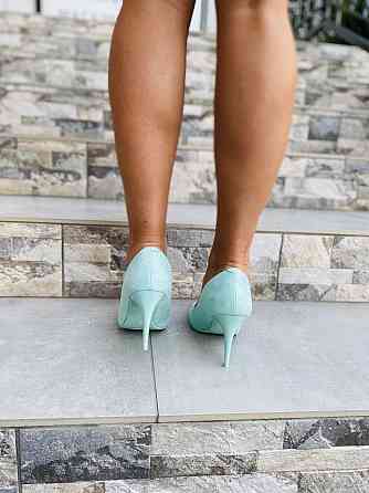 Comer Туфли женские COMER бирюзовые эко-замша высота каблука 8.5 см размеры 38р.39р. ( 2394) Коломыя
