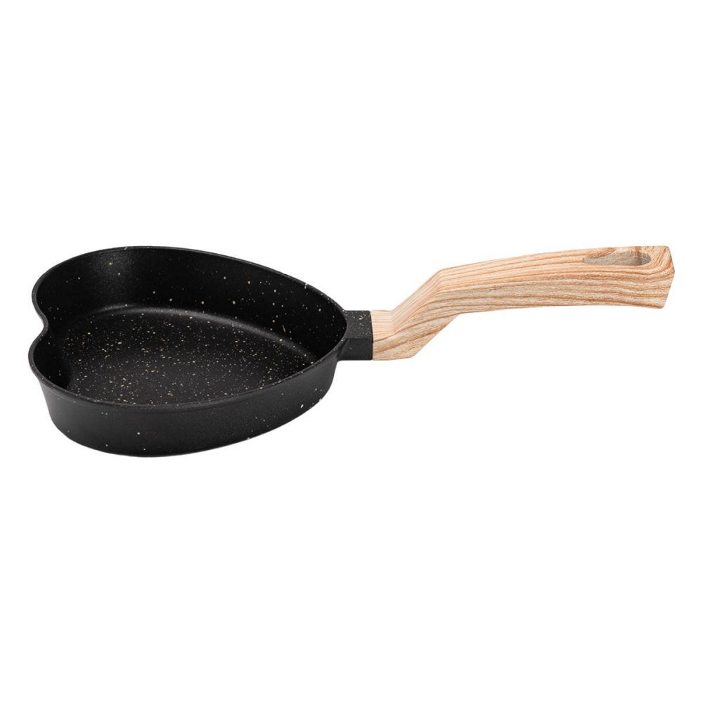 Сковорода-сердце с антипригарным покрытием черная Киев - изображение 2