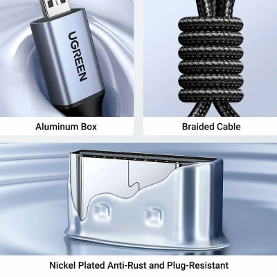 Кабель мультимедийный HDMI M to HDMI micro M 1.0m V2.1 8K60Hz HD164 black Ugreen (15516) Винница - изображение 8