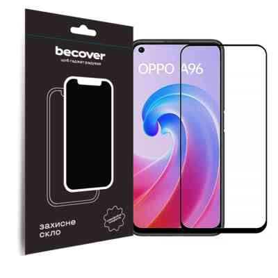 Стекло защитное BeCover Oppo A96 Black (709770) Винница