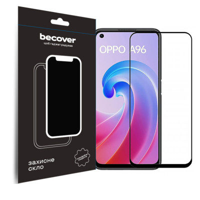Стекло защитное BeCover Oppo A96 Black (709770) Винница - изображение 1