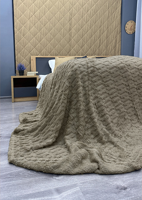 Плед-покривало 200х230 см (+-5см) Тауп (87-239) Київ - фото 7