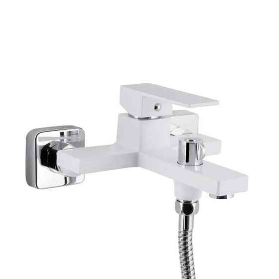 Змішувач для ванни з душовим гарнітуром Qtap Gemini QTGEM259CRW45683 Chrome/White Харків