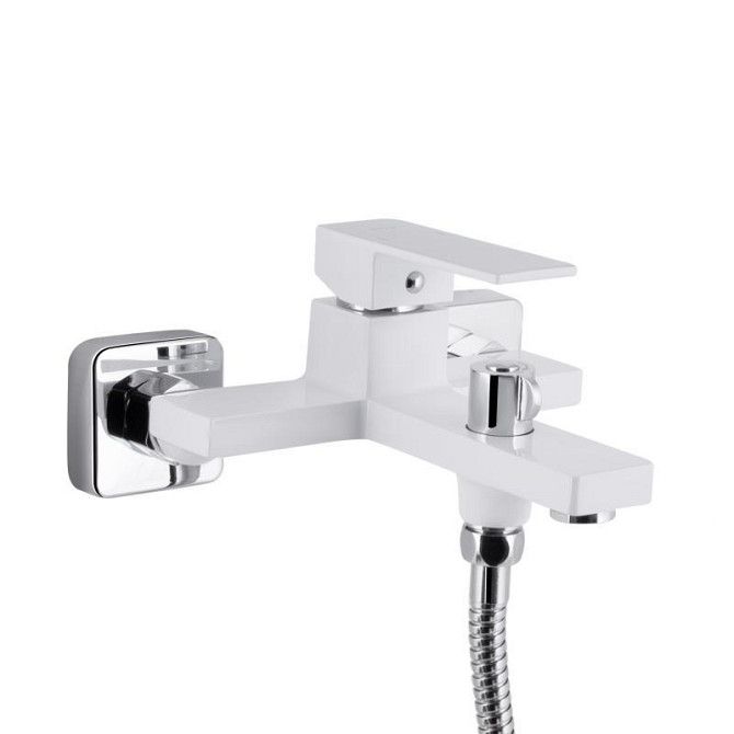 Змішувач для ванни з душовим гарнітуром Qtap Gemini QTGEM259CRW45683 Chrome/White Харків - фото 3