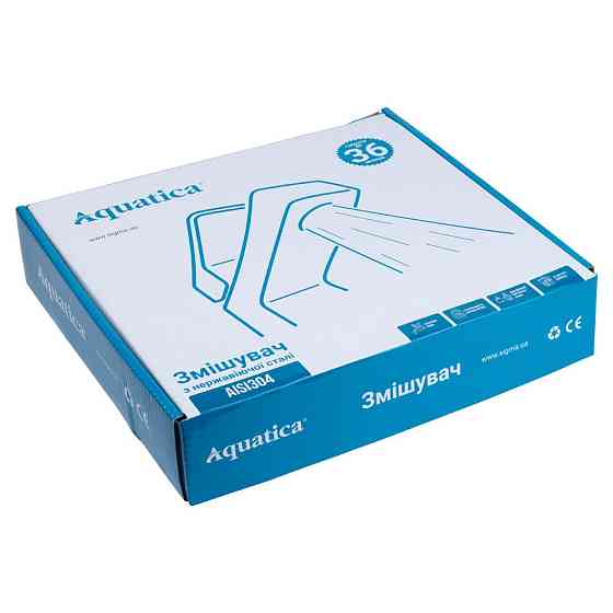 Змішувач KT Ø35 для кухні гусак силіконовий на гайці SS AQUATICA KT-4B570P (9722131) Київ