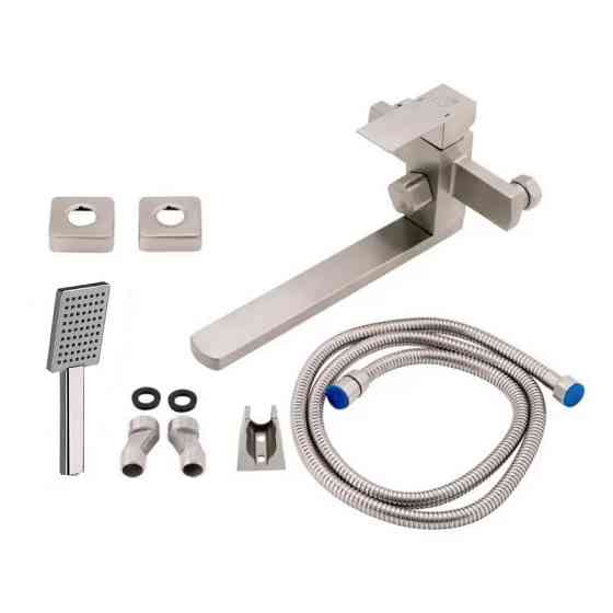 Змішувач для ванни Lidz (NKS) 10 30 005-1 New з душовим гарнітуром, сатин Київ