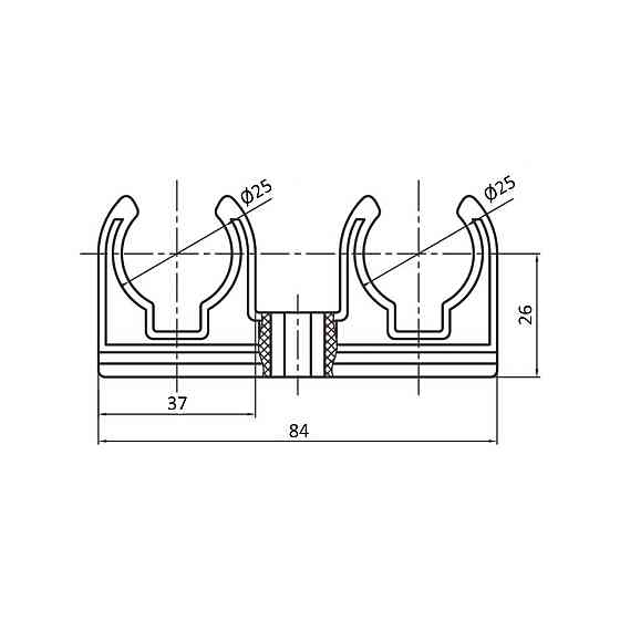 Крепеж PPR Blue Ocean 25 двойной Киев