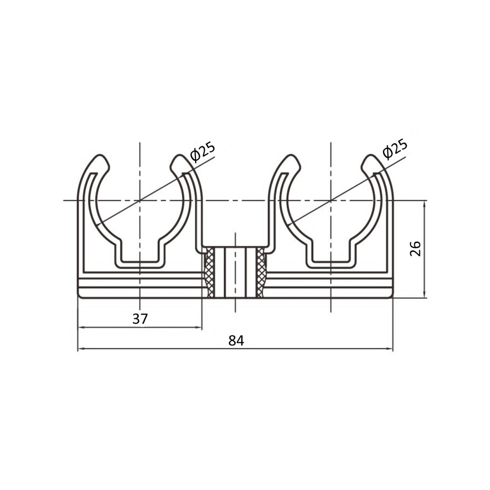 Крепеж PPR Blue Ocean 25 двойной Киев - изображение 2