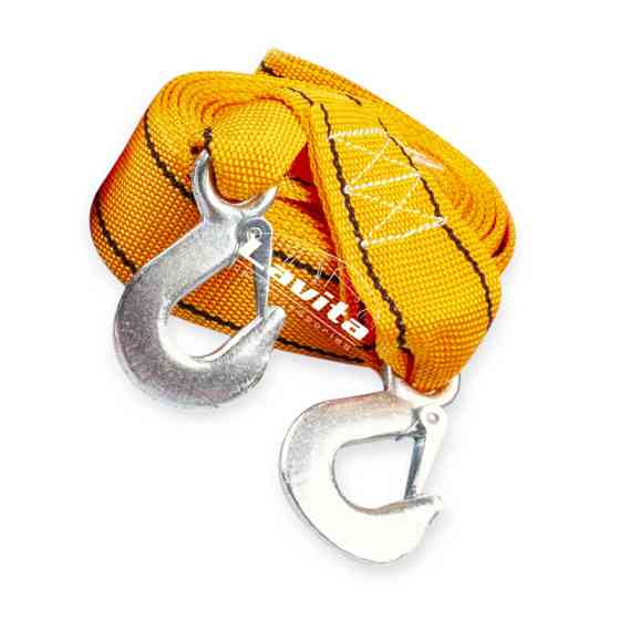Трос стрічка 3 т х 6,0 м х 60 мм гак/оранж/кульок/поліпропілен буксир. Мукачево
