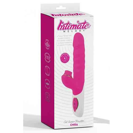 Вибратор кролик с вакуумной стимуляцией CHISA Intimate Melody Clit Kisser THruster, розовый Sex Aura Киев