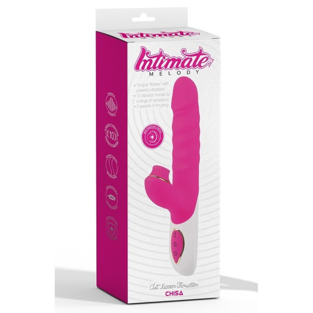 Вибратор кролик с вакуумной стимуляцией CHISA Intimate Melody Clit Kisser THruster, розовый Sex Aura Киев - изображение 5