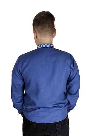 Молодіжна чоловіча натуральна вишиванка на гудзиках Київ